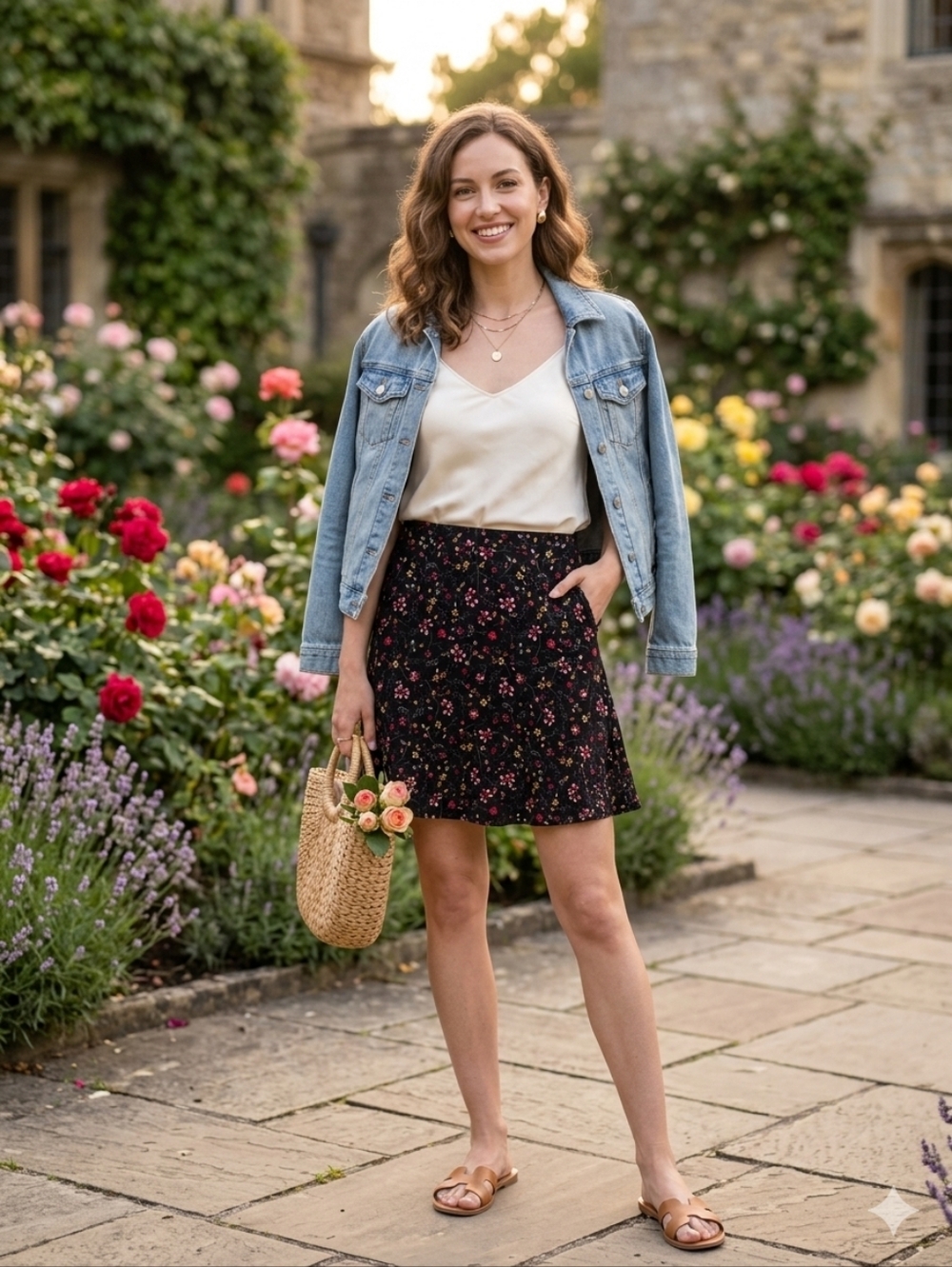Reitmans Black Floral A-Line Skirt - Women's Floral Print Skirt